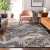 Piper Looms Mayfield Abstract AMF865 Gray Machine Washable Area Rug Lifestyle Image Feature