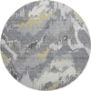 Piper Looms Mayfield Abstract AMF865 Gray Machine Washable Area Rug Round Main Image