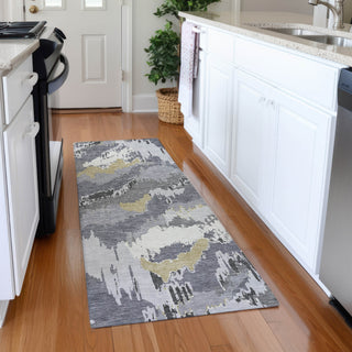 Piper Looms Mayfield Abstract AMF865 Gray Machine Washable Area Rug Runner Lifestyle Image Feature