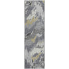 Piper Looms Mayfield Abstract AMF865 Gray Machine Washable Area Rug Runner Main Image