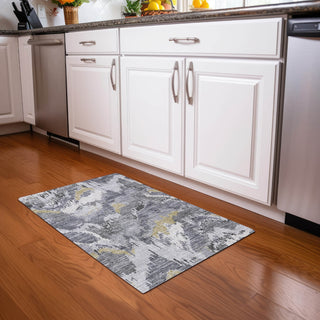 Piper Looms Mayfield Abstract AMF865 Gray Machine Washable Area Rug Scatter Lifestyle Image Feature