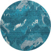 Piper Looms Mayfield Abstract AMF865 Navy Machine Washable Area Rug Round Main Image