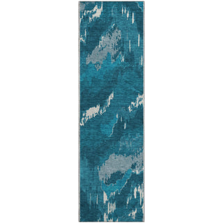 Piper Looms Mayfield Abstract AMF865 Navy Machine Washable Area Rug Runner Main Image