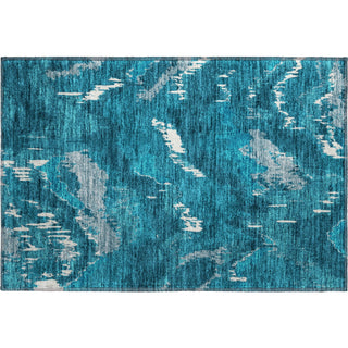 Piper Looms Mayfield Abstract AMF865 Navy Machine Washable Area Rug Scatter Main Image