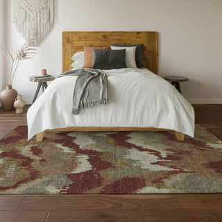 Piper Looms Mayfield Abstract AMF865 Paprika Machine Washable Area Rug Lifestyle Image Feature