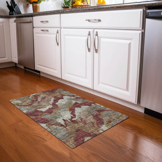 Piper Looms Mayfield Abstract AMF865 Paprika Machine Washable Area Rug Scatter Lifestyle Image Feature
