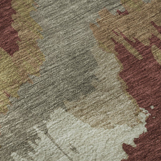 Piper Looms Mayfield Abstract AMF865 Paprika Machine Washable Area Rug Swatch Image
