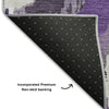 Piper Looms Mayfield Abstract AMF865 Purple Machine Washable Area Rug Backing Image