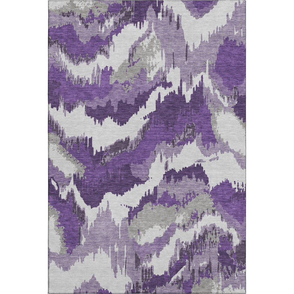 Piper Looms Mayfield Abstract AMF865 Purple Machine Washable Area Rug main image