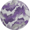 Piper Looms Mayfield Abstract AMF865 Purple Machine Washable Area Rug Round Main Image