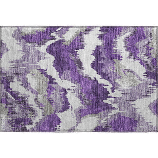 Piper Looms Mayfield Abstract AMF865 Purple Machine Washable Area Rug Scatter Main Image