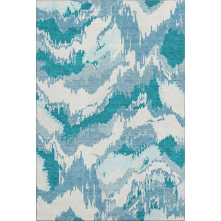 Piper Looms Mayfield Abstract AMF865 Teal Machine Washable Area Rug main image
