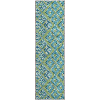 Piper Looms Mayfield Diamonds AMF866 Aloe Machine Washable Area Rug Runner Main Image