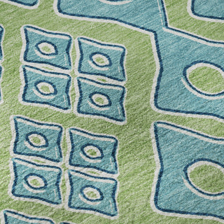 Piper Looms Mayfield Diamonds AMF866 Aloe Machine Washable Area Rug Swatch Image