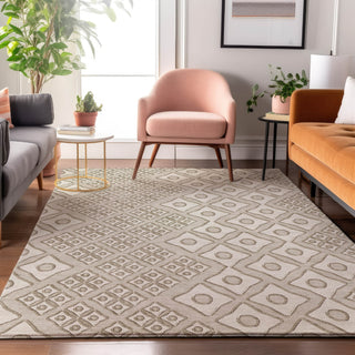 Piper Looms Mayfield Diamonds AMF866 Beige Machine Washable Area Rug Lifestyle Image Feature