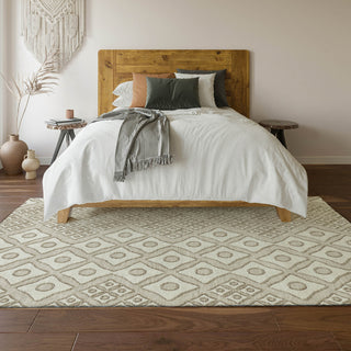 Piper Looms Mayfield Diamonds AMF866 Beige Machine Washable Area Rug Lifestyle Image Feature