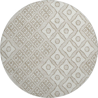 Piper Looms Mayfield Diamonds AMF866 Beige Machine Washable Area Rug Round Main Image