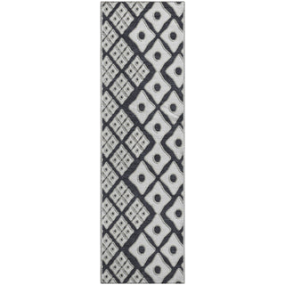 Piper Looms Mayfield Diamonds AMF866 Black Machine Washable Area Rug Runner Main Image