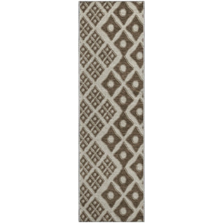 Piper Looms Mayfield Diamonds AMF866 Brown Machine Washable Area Rug Runner Main Image