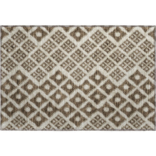 Piper Looms Mayfield Diamonds AMF866 Brown Machine Washable Area Rug Scatter Main Image