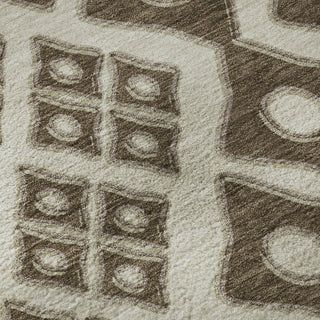 Piper Looms Mayfield Diamonds AMF866 Brown Machine Washable Area Rug Swatch Image