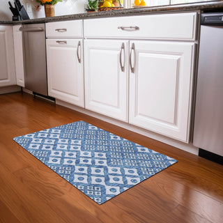 Piper Looms Mayfield Diamonds AMF866 Denim Machine Washable Area Rug Scatter Lifestyle Image Feature