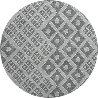 Piper Looms Mayfield Diamonds AMF866 Gray Machine Washable Area Rug Round Main Image