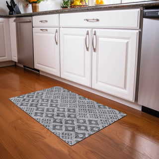 Piper Looms Mayfield Diamonds AMF866 Gray Machine Washable Area Rug Scatter Lifestyle Image Feature