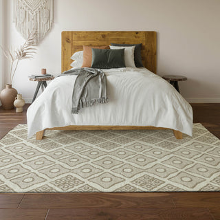 Piper Looms Mayfield Diamonds AMF866 Ivory Machine Washable Area Rug Lifestyle Image Feature