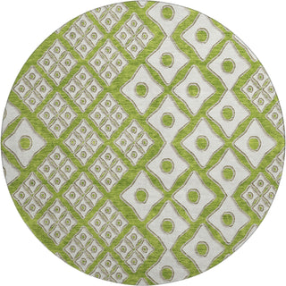 Piper Looms Mayfield Diamonds AMF866 Lime Machine Washable Area Rug Round Main Image
