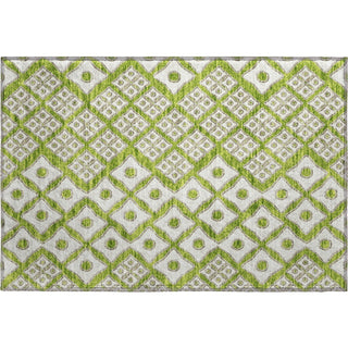 Piper Looms Mayfield Diamonds AMF866 Lime Machine Washable Area Rug Scatter Main Image