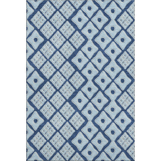Piper Looms Mayfield Diamonds AMF866 Navy Machine Washable Area Rug main image