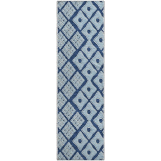 Piper Looms Mayfield Diamonds AMF866 Navy Machine Washable Area Rug Runner Main Image