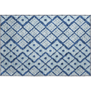 Piper Looms Mayfield Diamonds AMF866 Navy Machine Washable Area Rug Scatter Main Image