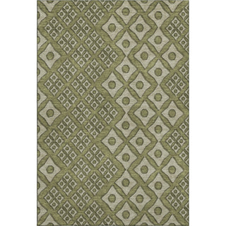 Piper Looms Mayfield Diamonds AMF866 Olive Machine Washable Area Rug main image
