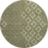 Piper Looms Mayfield Diamonds AMF866 Olive Machine Washable Area Rug Round Main Image