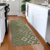 Piper Looms Mayfield Diamonds AMF866 Olive Machine Washable Area Rug Runner Lifestyle Image Feature