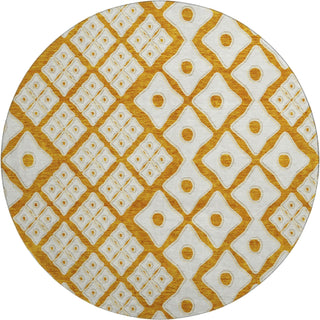 Piper Looms Mayfield Diamonds AMF866 Orange Machine Washable Area Rug Round Main Image