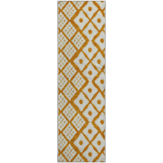 Piper Looms Mayfield Diamonds AMF866 Orange Machine Washable Area Rug Runner Main Image