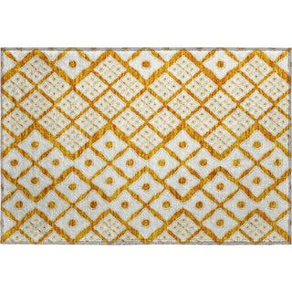 Piper Looms Mayfield Diamonds AMF866 Orange Machine Washable Area Rug Scatter Main Image