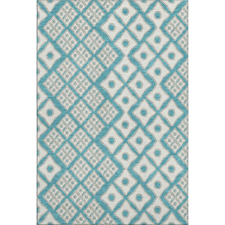 Piper Looms Mayfield Diamonds AMF866 Teal Machine Washable Area Rug main image