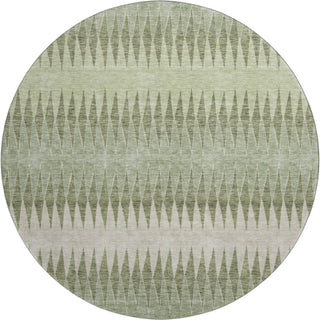 Piper Looms Mayfield Stripes AMF867 Aloe Machine Washable Area Rug Round Main Image