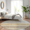 Piper Looms Mayfield Stripes AMF867 Beige Machine Washable Area Rug Round Lifestyle Image Feature