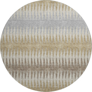 Piper Looms Mayfield Stripes AMF867 Beige Machine Washable Area Rug Round Main Image