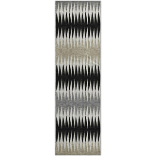 Piper Looms Mayfield Stripes AMF867 Black Machine Washable Area Rug Runner Main Image
