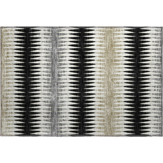 Piper Looms Mayfield Stripes AMF867 Black Machine Washable Area Rug Scatter Main Image
