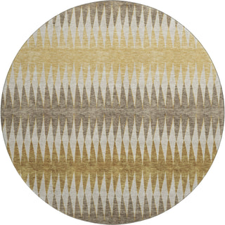 Piper Looms Mayfield Stripes AMF867 Chocolate Machine Washable Area Rug Round Main Image