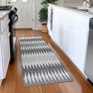 Piper Looms Mayfield Stripes AMF867 Gray Machine Washable Area Rug Runner Lifestyle Image Feature
