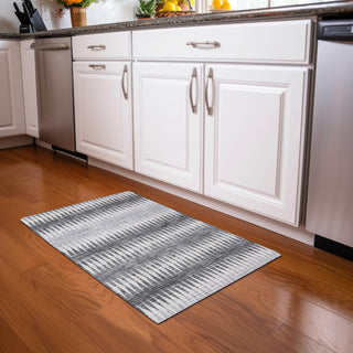 Piper Looms Mayfield Stripes AMF867 Gray Machine Washable Area Rug Scatter Lifestyle Image Feature