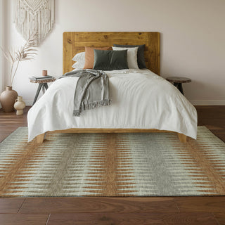Piper Looms Mayfield Stripes AMF867 Paprika Machine Washable Area Rug Lifestyle Image Feature